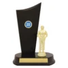 yt8347a-gold Gold female judo timber crest with plastic / timber construction