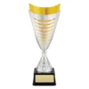 -gold Silver / gold ferrata cup with plastic / metal construction