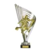 -silver Black / gold / silver figure on column male with plastic / marble construction