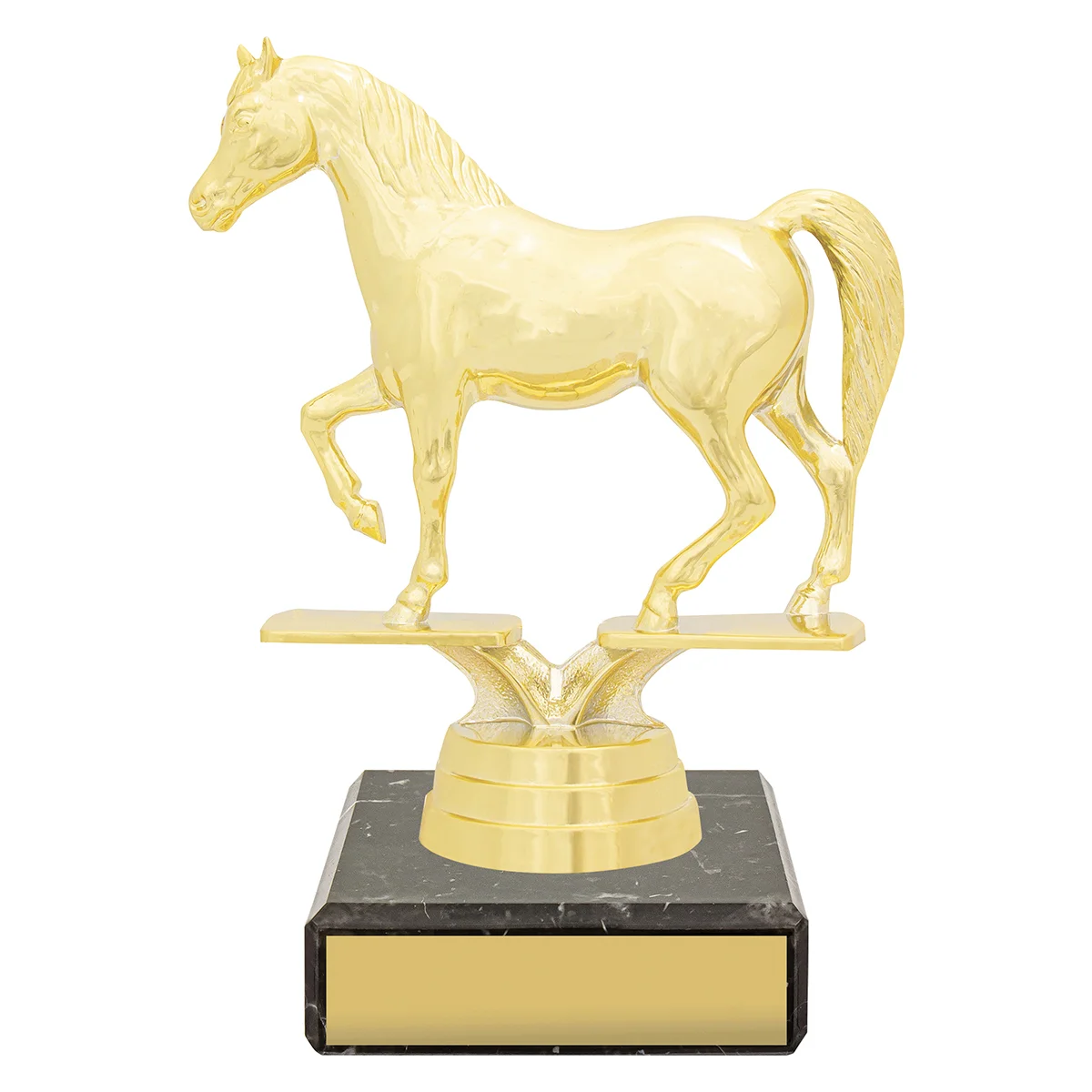 yb8135-gold Gold figure trophy - arabian with plastic / marble construction