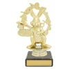 yb8641-gold Gold figure trophy - maths with plastic / marble construction