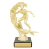 yb8257-gold Gold figure trophy - surfing with plastic / marble construction