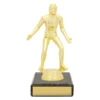 yb8326-gold Gold figure trophy - wrestling with plastic / marble construction