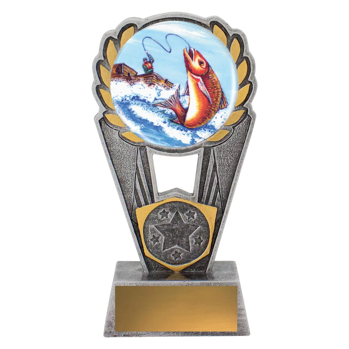 psk77a-silver Silver fishing polaris - colour with resin construction