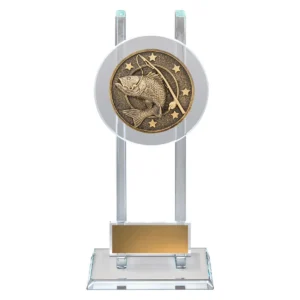 Gold fishing spartan glass with glass construction
