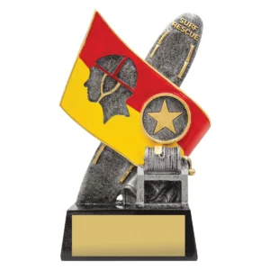 Silver flag, board & reel with resin construction