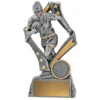 29712b-silver Silver flag player - female with resin construction