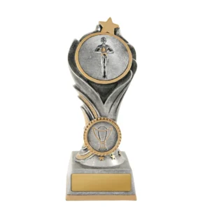 Silver / gold flame tower - achievement with resin construction