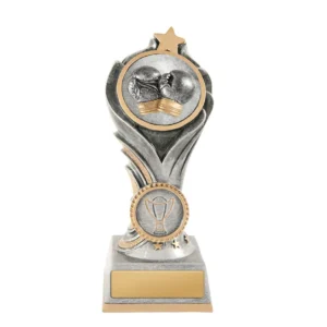 Silver / gold flame tower-boxing with resin construction