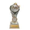 -gold Silver / gold flame tower-flags with resin construction