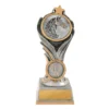 -gold Silver / gold flame tower-horse with resin construction