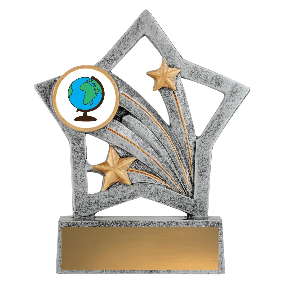 asf129-silver Silver flash - globe with resin construction