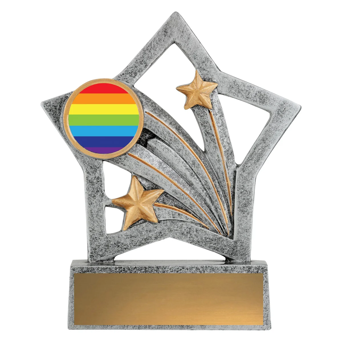 asf141-silver Silver flash - rainbow with resin construction