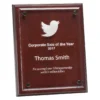 Walnut floating acrylic plaque with acrylic / timber construction
