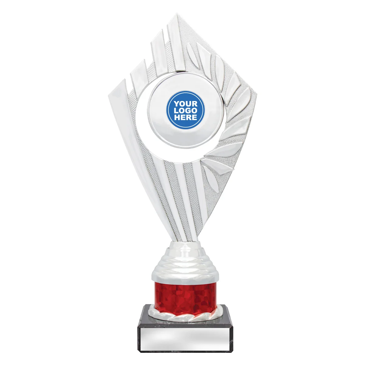 fly26b-red Red flyer series - silver / red with plastic / marble construction