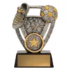 12738s-silver Silver football budget theme with resin construction