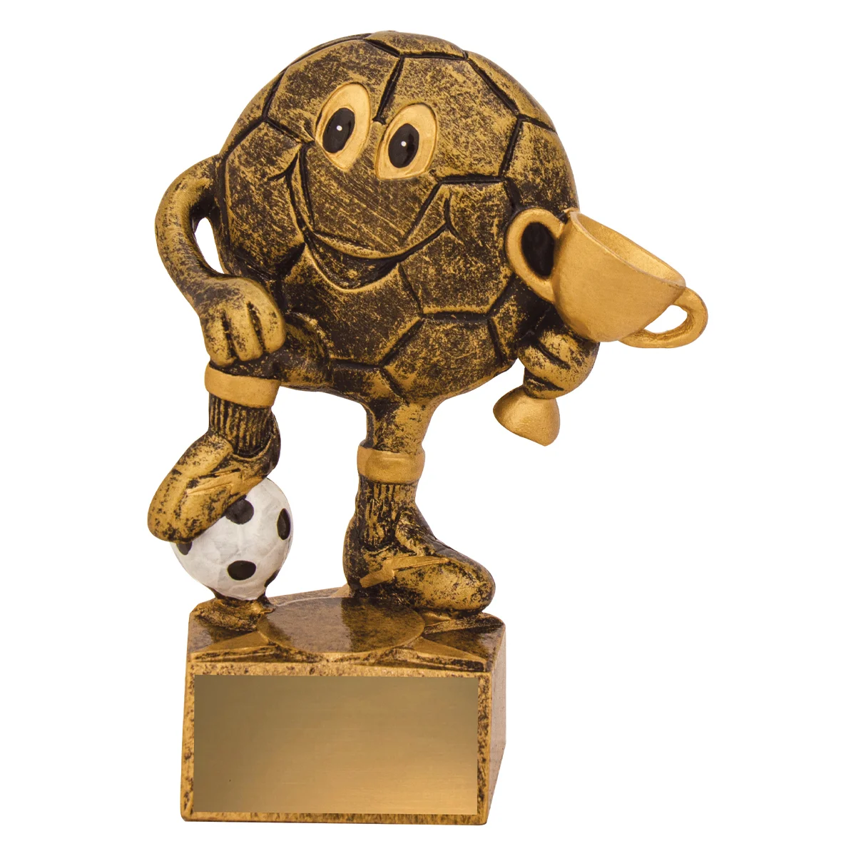a394a-gold Gold football character with resin construction