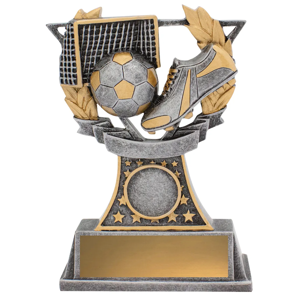 12638-silver Silver football classic with resin construction