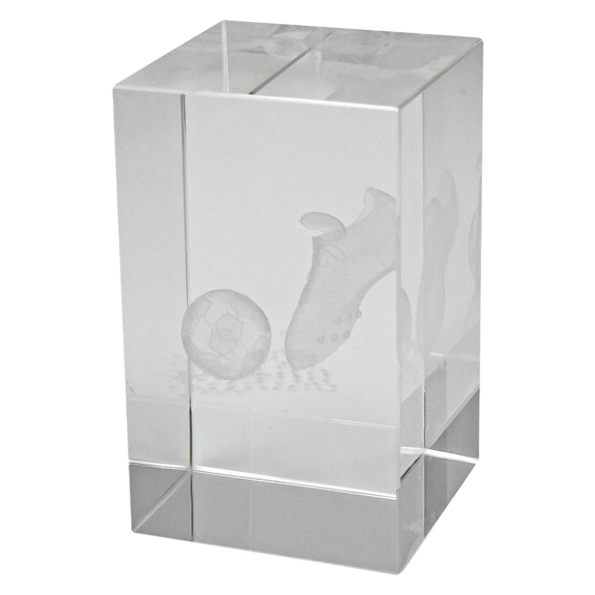 cb880 Football crystal block award with crystal construction