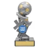 f504a-silver Silver football expo with plastic / marble construction