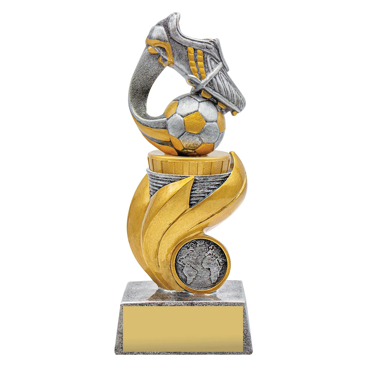 ur80a-silver Silver football flame with resin construction