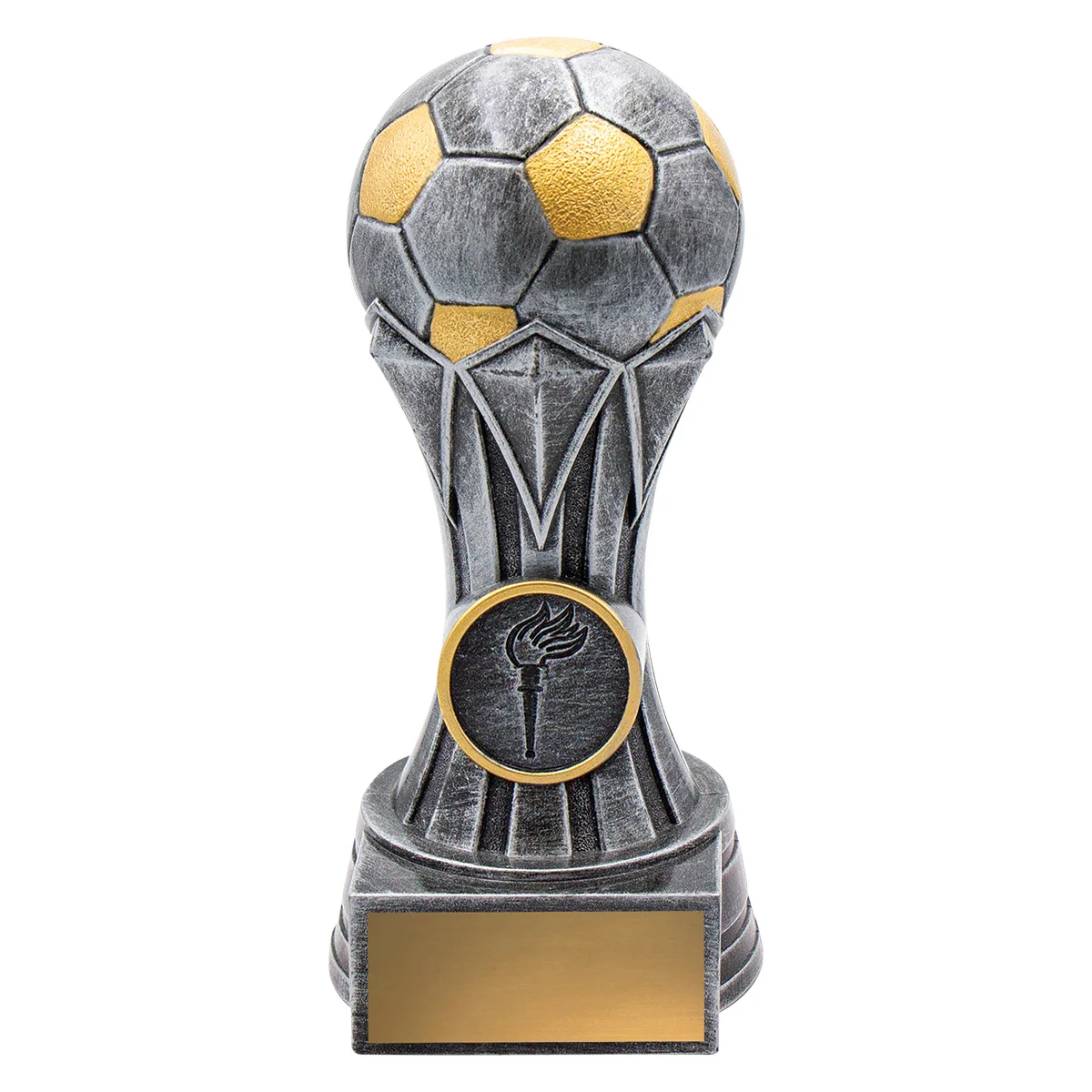 32804b-silver Silver football gem with resin construction