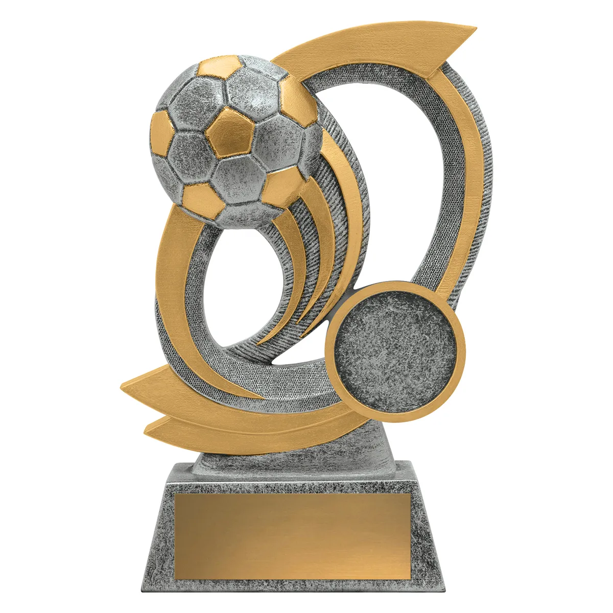 12004a-silver Silver football gravity with resin construction