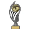 hy980a-silver-and-gold Silver & gold football husky with plastic / metal / marble construction