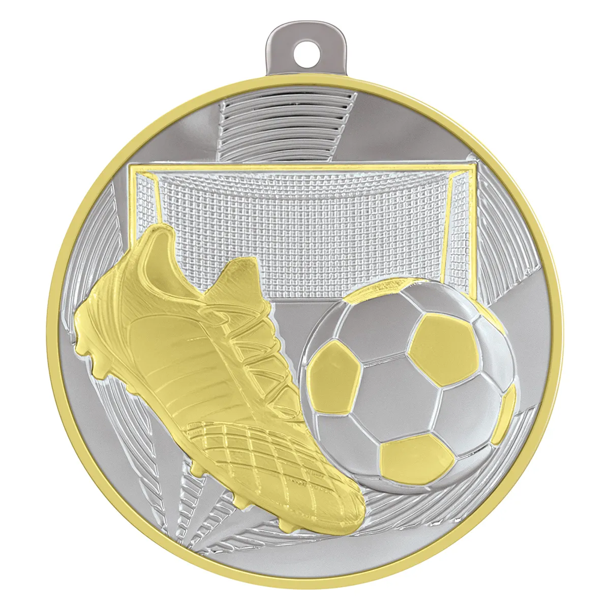 ml504-silver-and-gold Silver & gold football lumina with metal construction