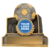 12038-silver Silver football mini silver with resin construction