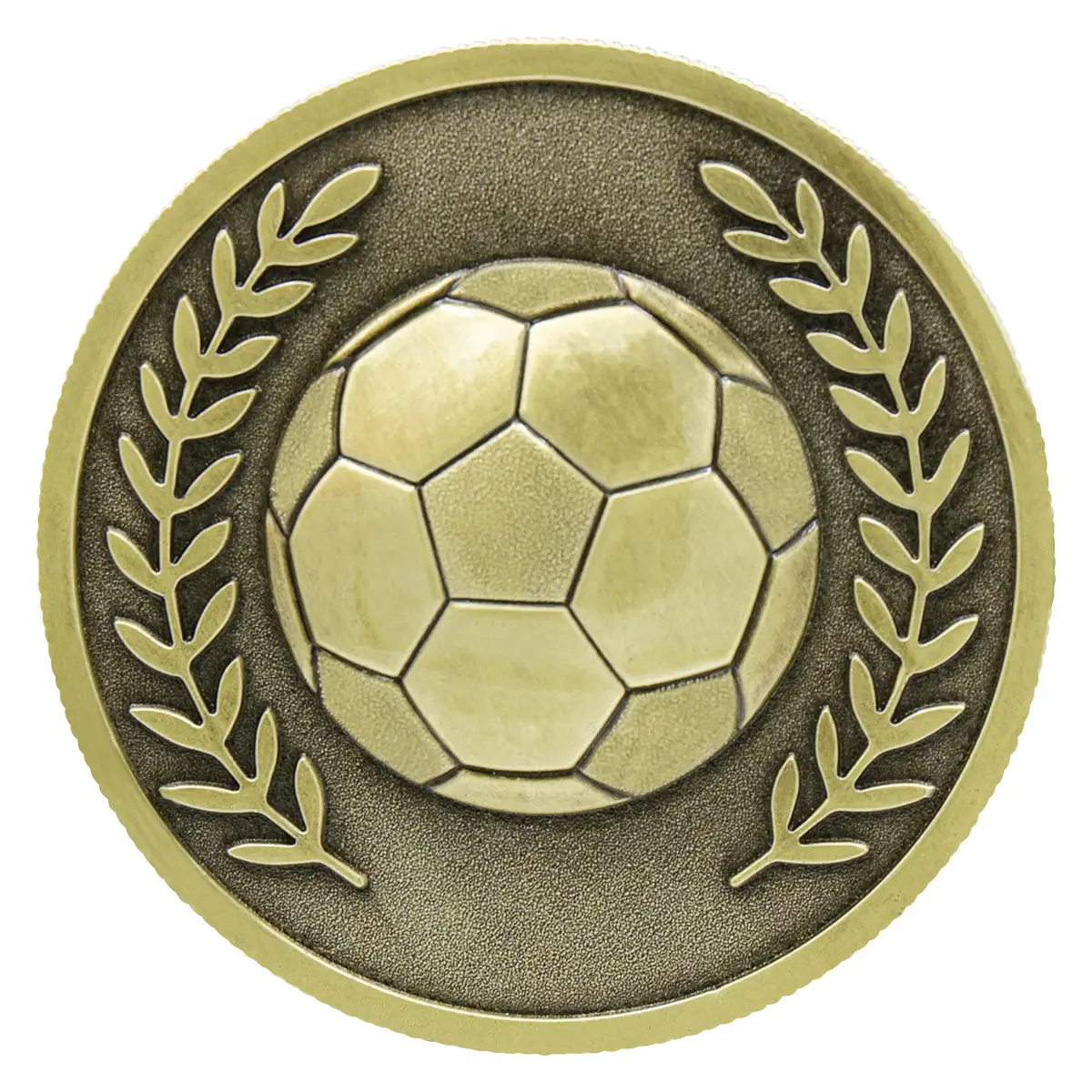 mj80g-gold Gold football prestige with metal construction