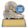 a2238-silver Silver football squad with resin construction
