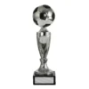 -silver Black / silver football stand with plastic / marble construction
