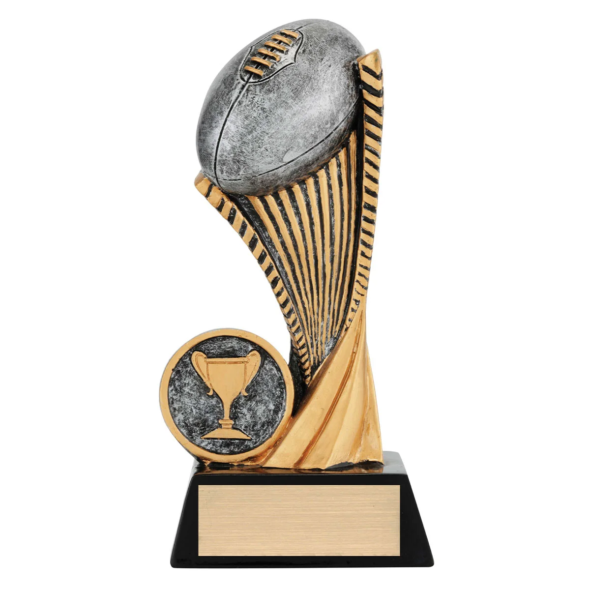 32031a-silver Silver footy arch with resin construction