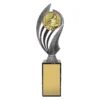 -gold Silver / gold footy female husky with plastic / metal / marble construction
