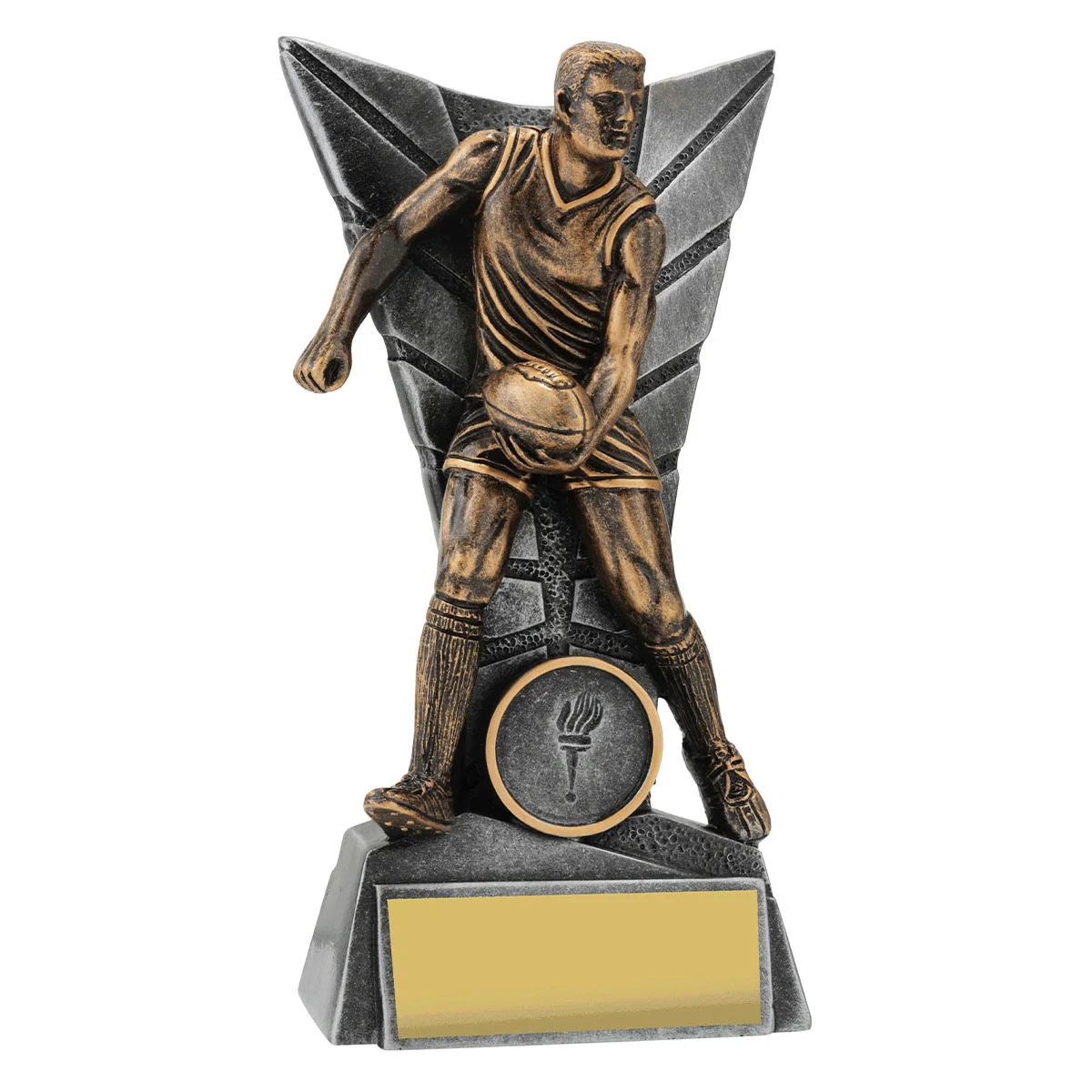 31288b-gold Gold footy male delta with resin construction