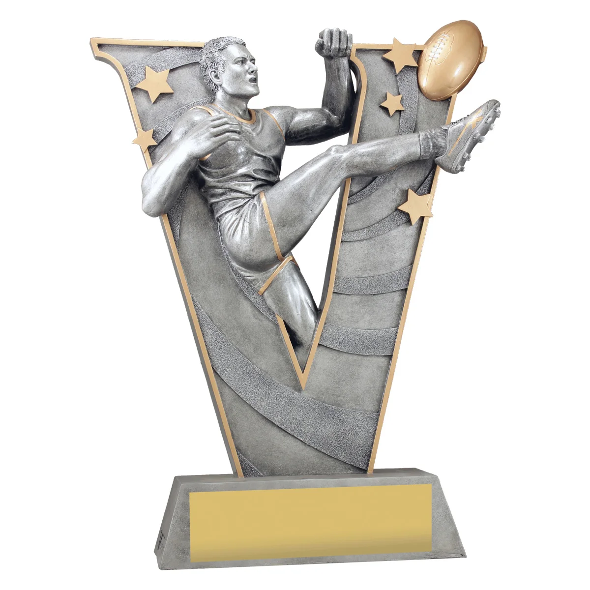 21488x-silver Silver footy v-series mega size with resin construction