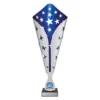 d5117a-blue Blue galaxy blue cup with plastic / metal / marble construction