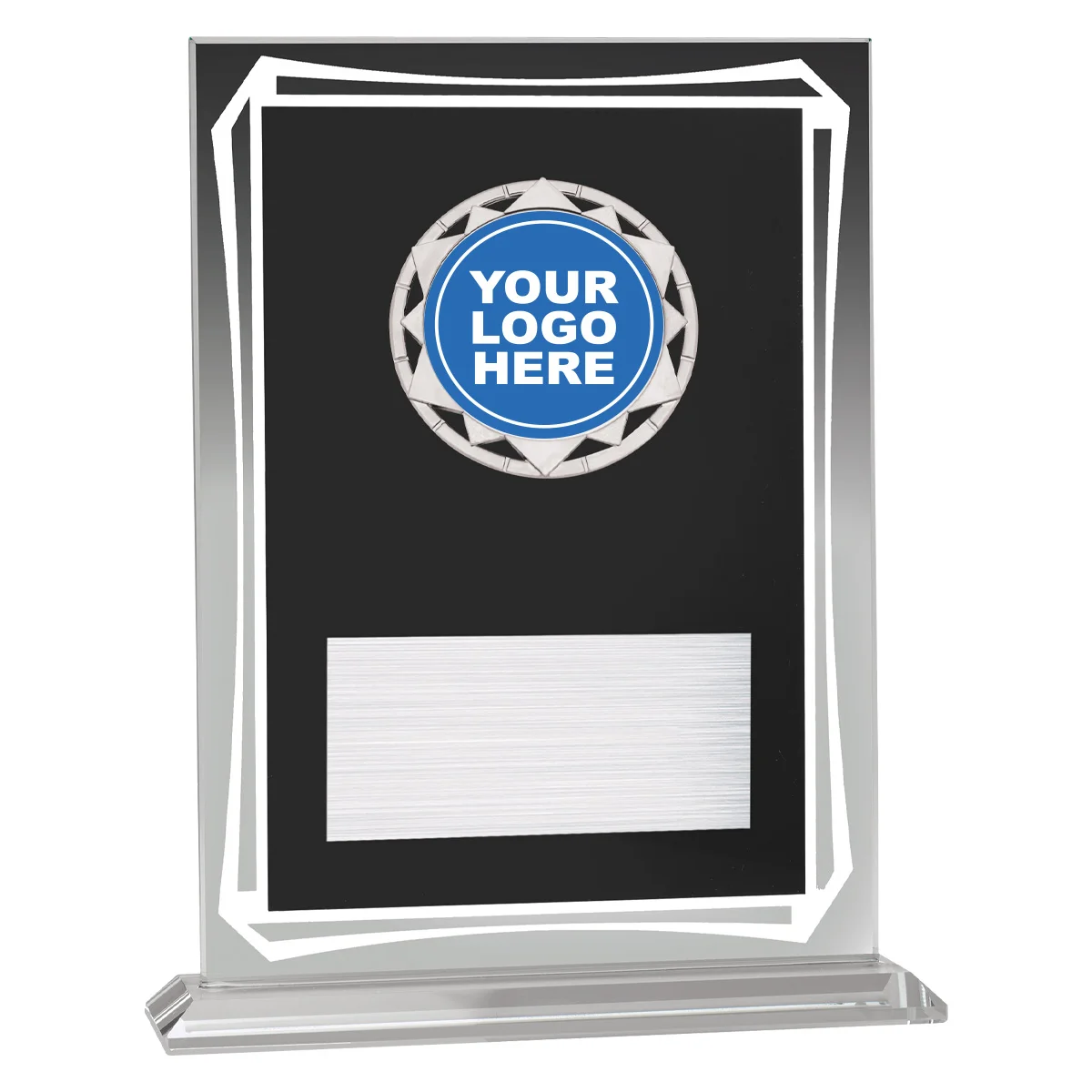 ga974-black Black gateway award with glass construction