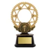 a939a-gold Gold gear trophies with resin construction