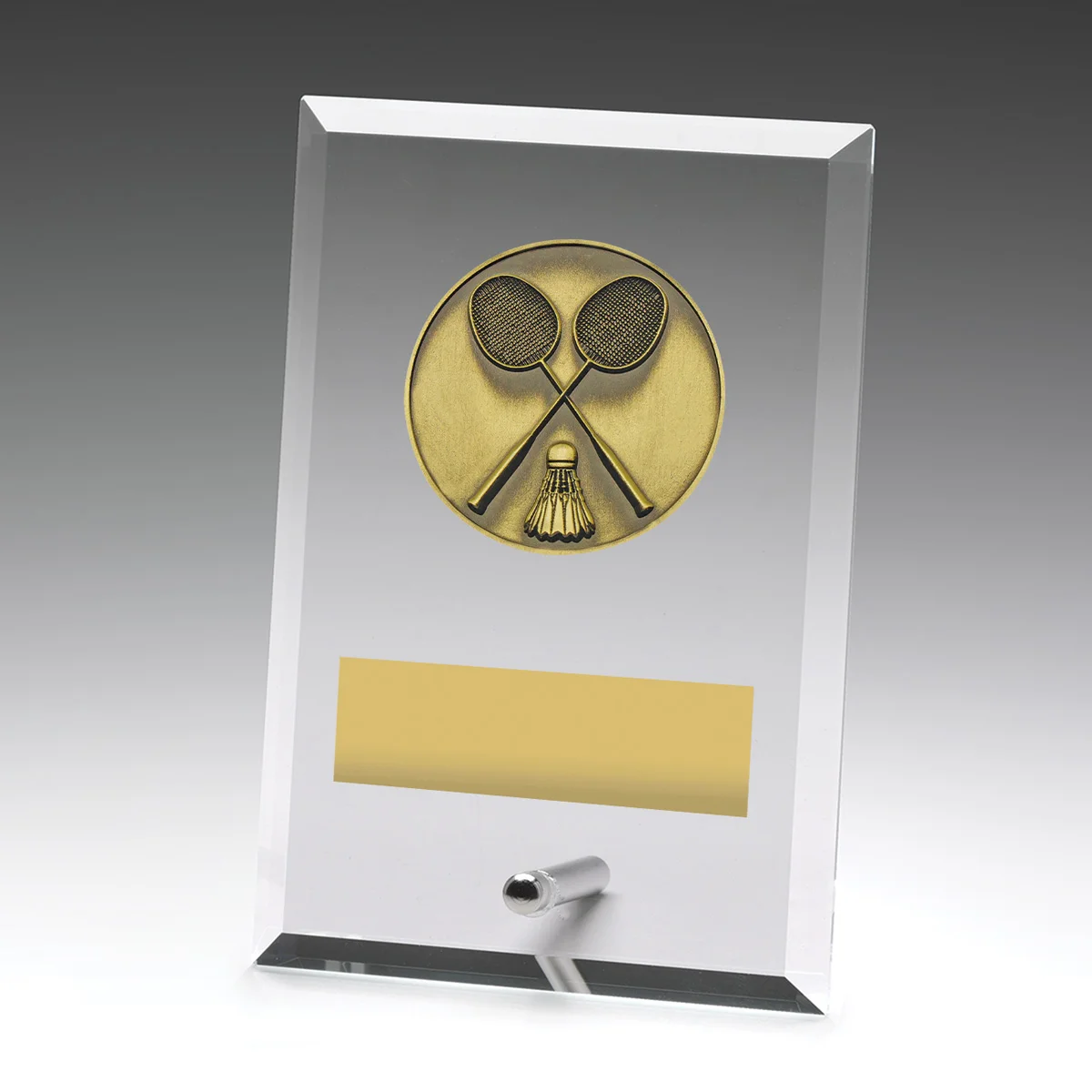 dy146a-grey-bg Glass plaques - badminton with glass construction
