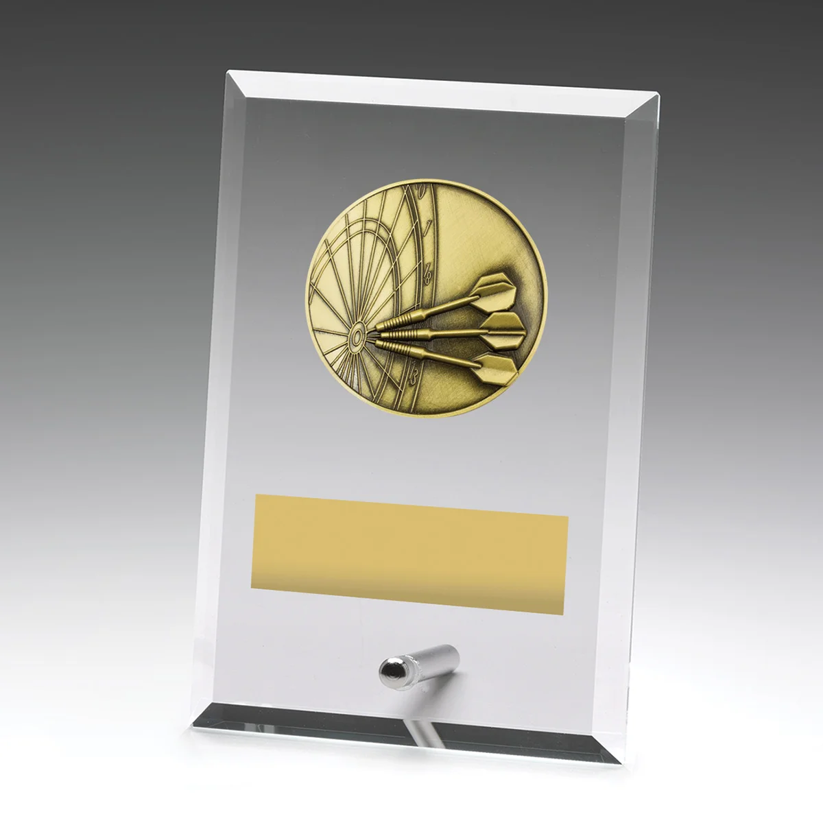 dy138a-grey-bg Glass plaques - darts with glass construction