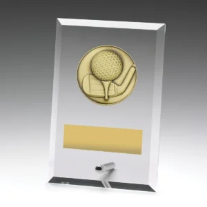 Glass plaques - golf with glass construction