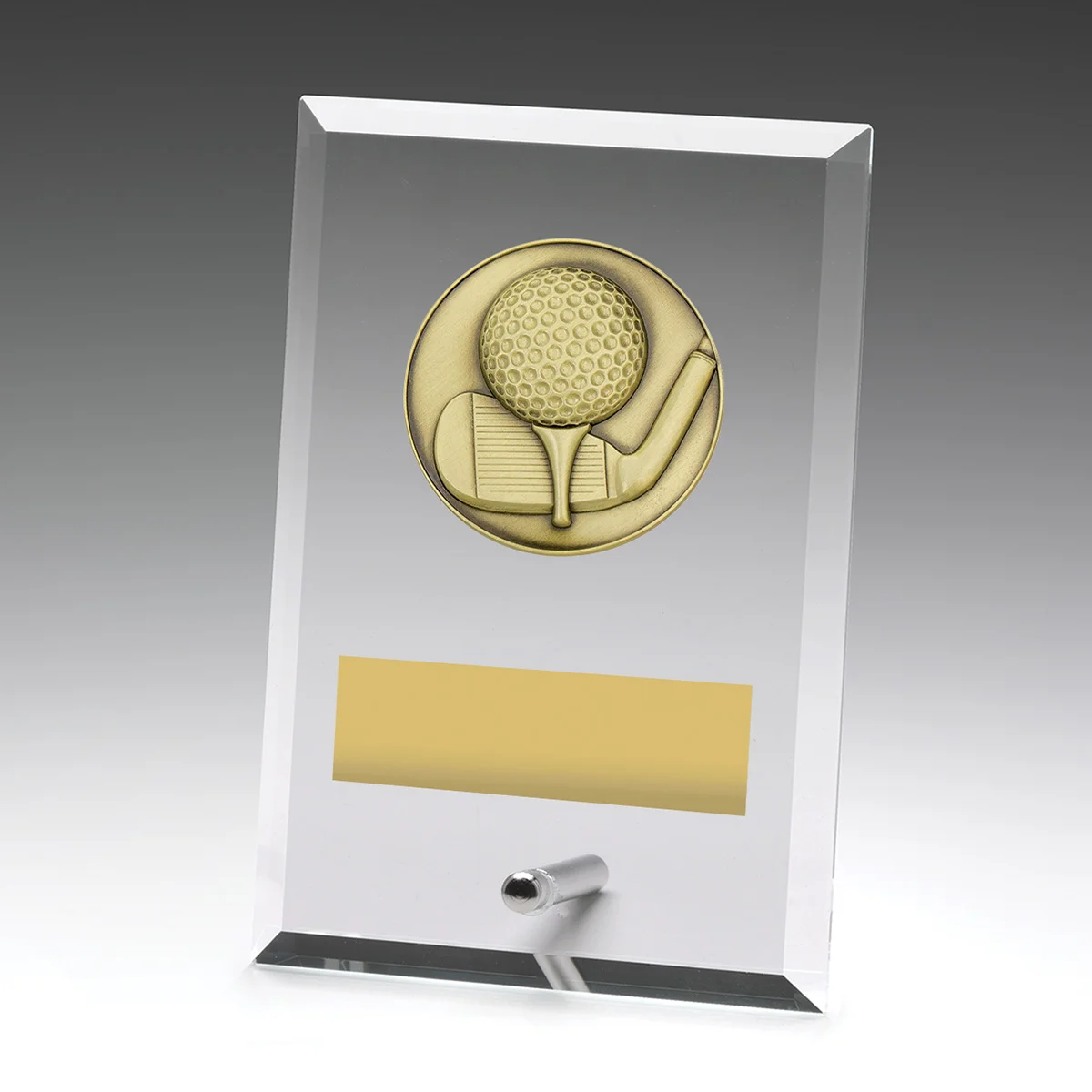 dy117a-grey-bg Glass plaques - golf with glass construction
