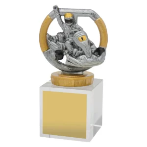 Silver go kart budget crystal with crystal construction