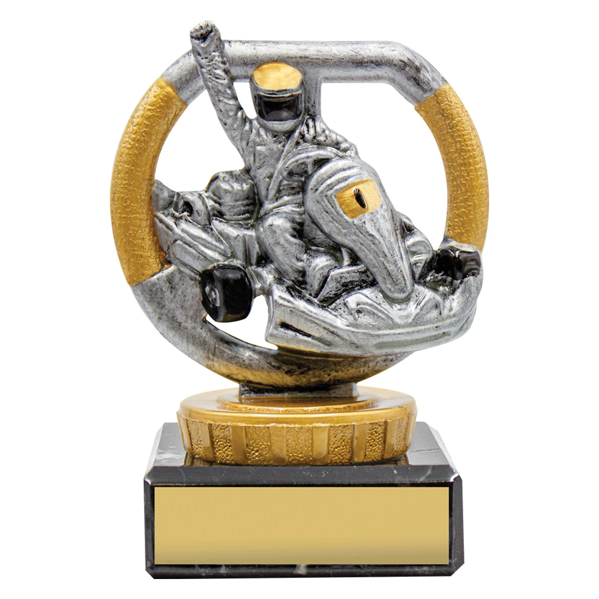um65a-black Black go kart marble with marble construction