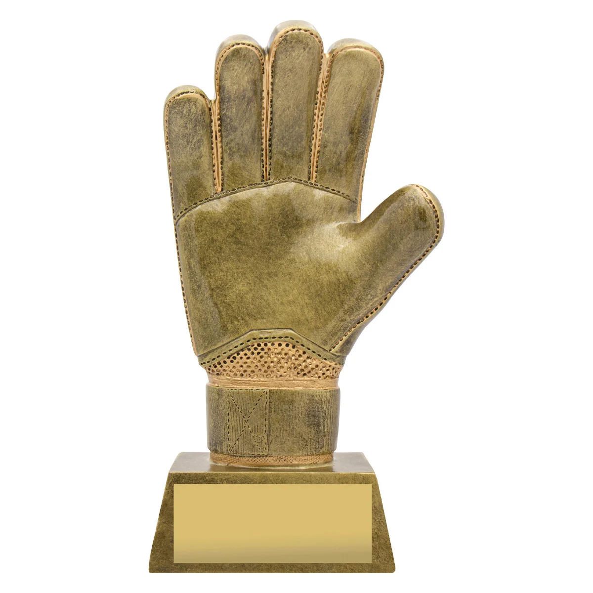 a1430c-gold Gold goalie glove with resin construction