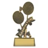 a1246a-gold Gold gold badminton trophy with resin construction