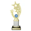 Gold gold flying star with plastic / marble construction
