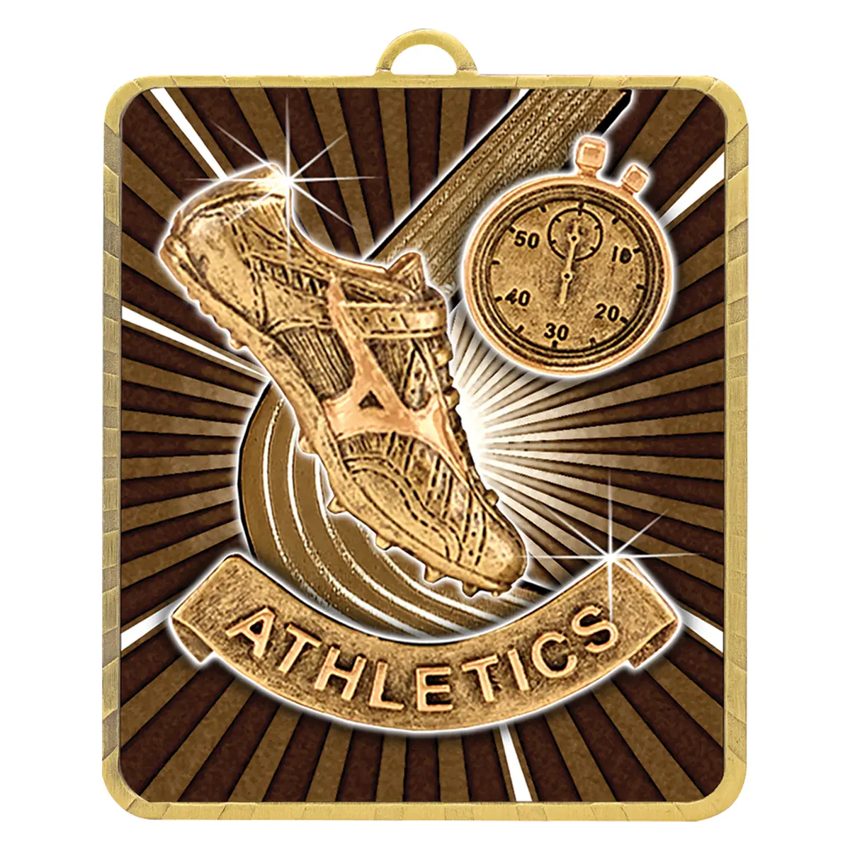 lm047g-gold Gold gold lynx medal - athletics with metal construction